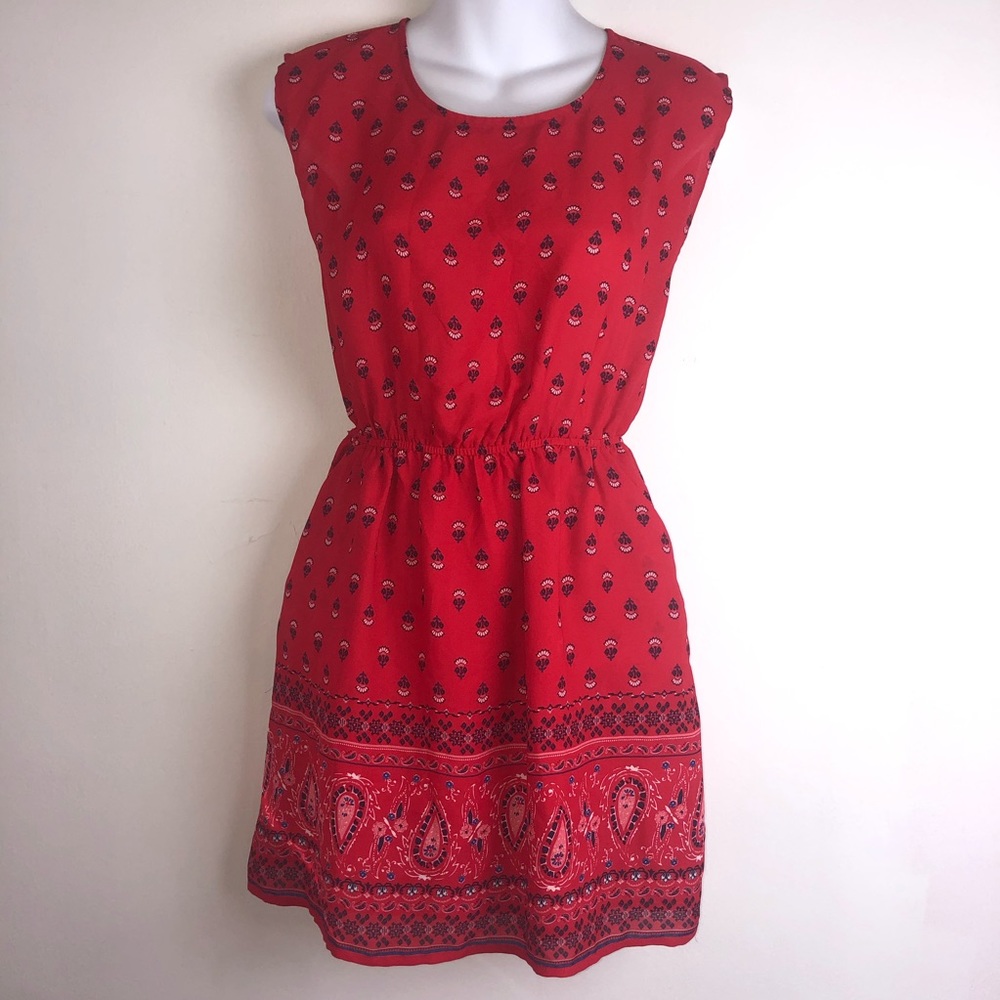 Forever 21 red and blue sundress size small.